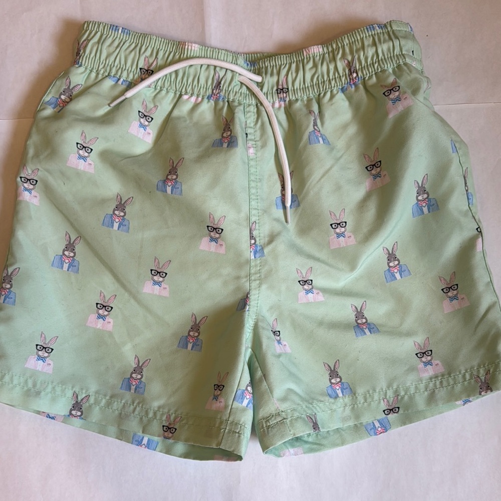 Janie & Jack  Bunny Print Swim Shorts